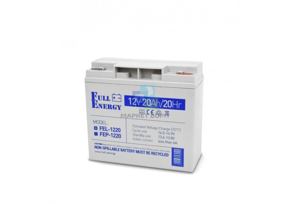 Аккумулятор гелевый 12В 20 Ач Full Energy FEL-1220