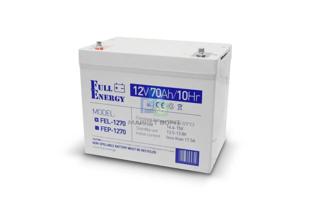 Аккумулятор гелевый 12В 70 Ач Full Energy FEL-1270