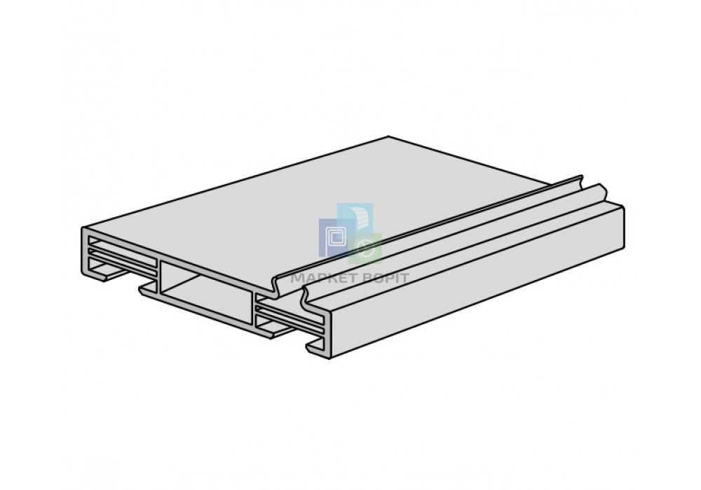 Каркасный профиль (черный) Hormann THP 15х1250 мм