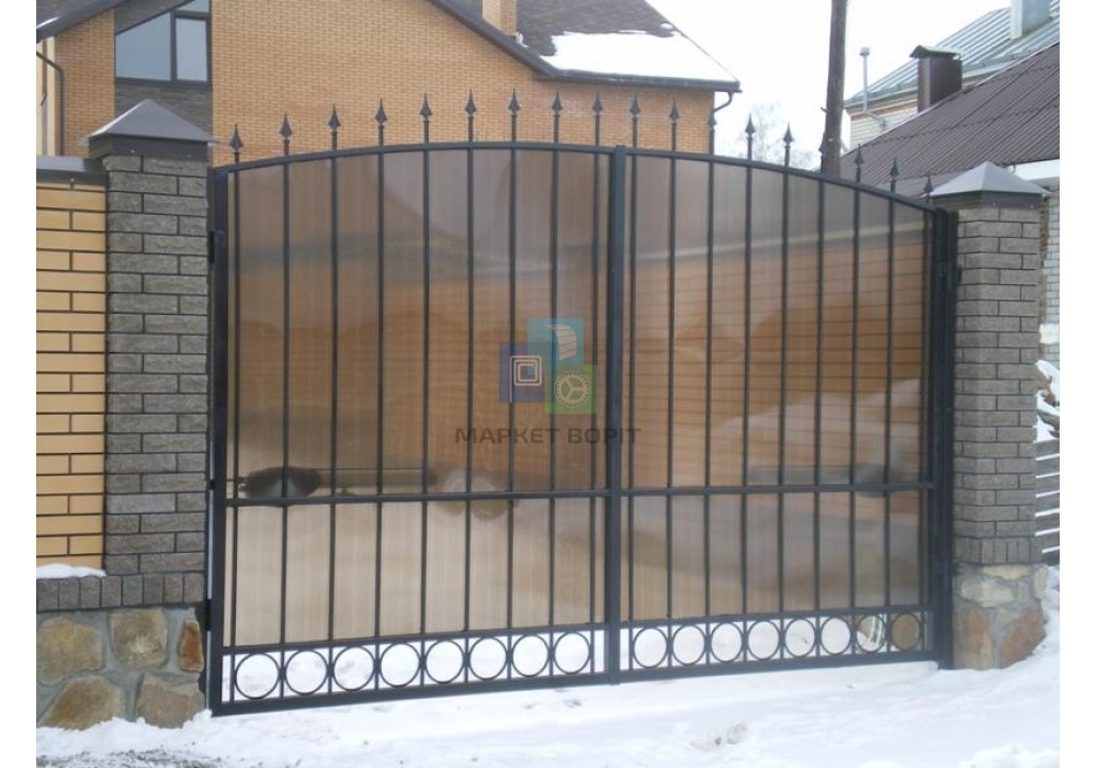 Распашные ворота поликарбонат